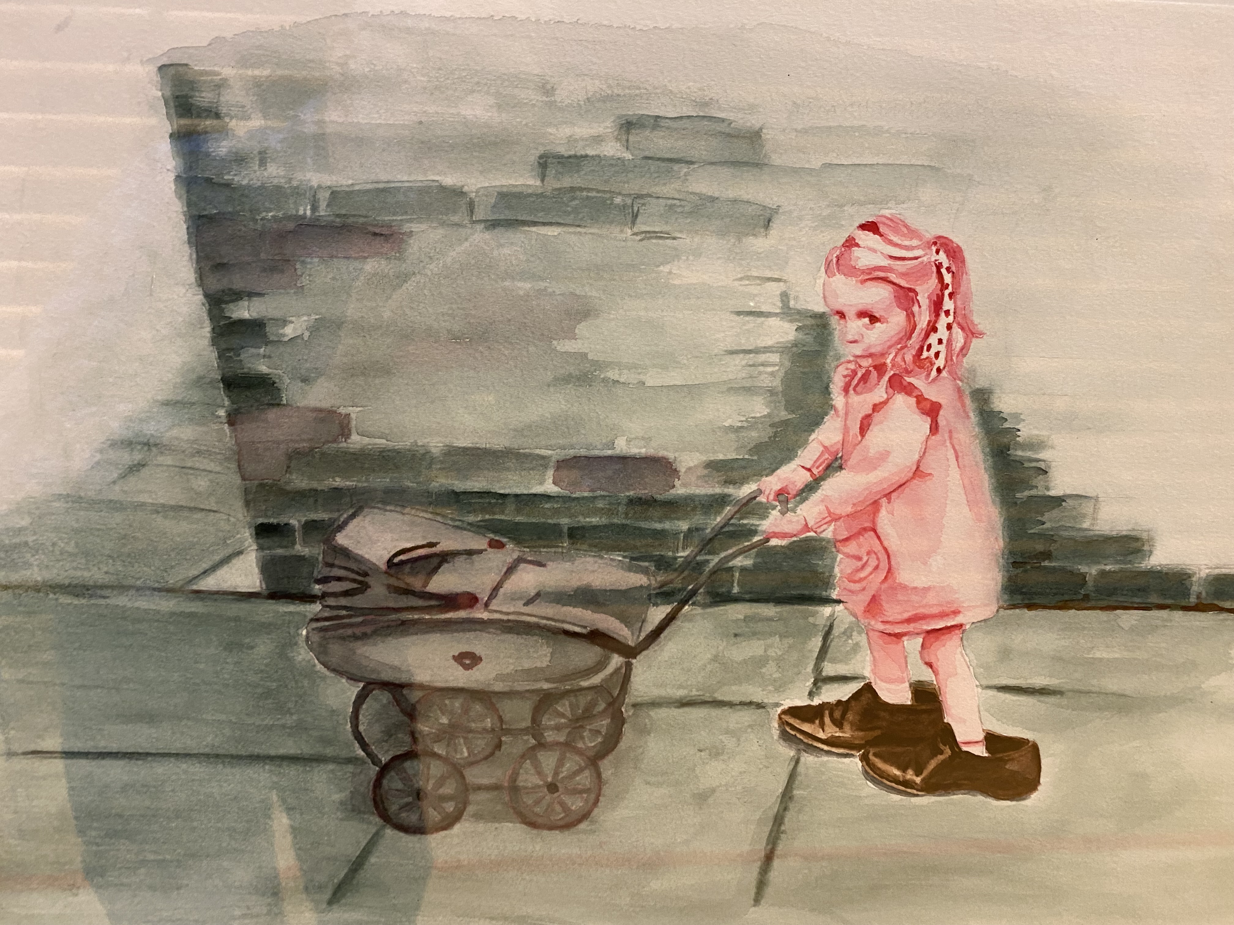Anne -Dorthe Wissin Akvarel u ramme 24x21